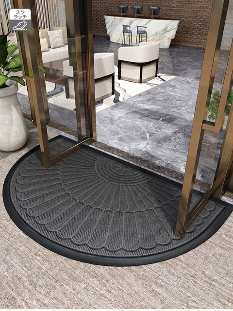 Tapis D'entrée Demi-Lune Caoutchouc