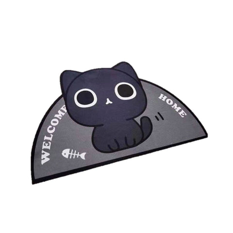 Paillasson Personnalisé Animaux Chat Noir / 40x60cm